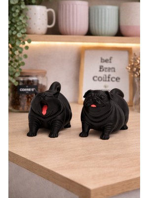 Özgürce Sevimli Kedi ve Köpek Figürleri, Kahve Köşesi ve Kitaplık Dekoru Seti