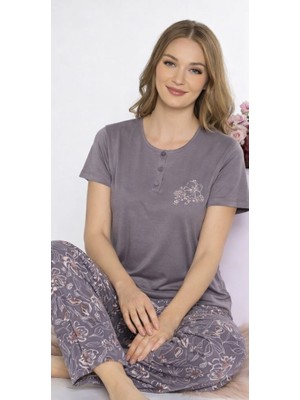 Kadın Desenli Pijama Takımı – Rahat ve Şık Ev Giyim Takımı | Flz 88-115