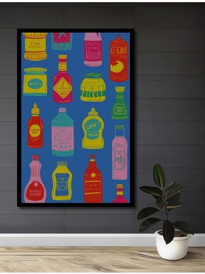 Özgürce Renkli Pop Art Dikdörtgen Ahşap Mdf Ev Duvar Tablosu