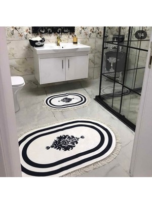 Handanca 2 Parça Oval Paspas Takımı