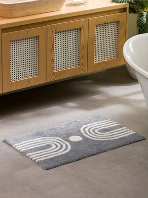 PremiumPort Renkli Desenli Banyo Paspası 50X80 Cm, Yumuşak ve Şık Tasarım