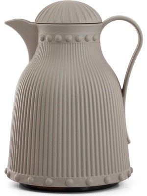 Depa 1 Lt Isı Yalıtımlı Çay ve Soğuk Su Termosu Soft Gri (12 Saat Sıcak Tutar& Içi Camdır)
