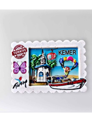 Mundy Kemer Temalı Polyester Kabartmalı Magnet 7,5 x 5,5  cm (KOD:1102) Dekoratif Hediyelik Buzdolabı Süsü