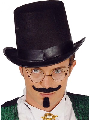 Siv Ticaret Mey Ithalat® Yetişkinler Için Siyah Renk Ringmaster Sihirbaz Şapkası Silindir Şapka