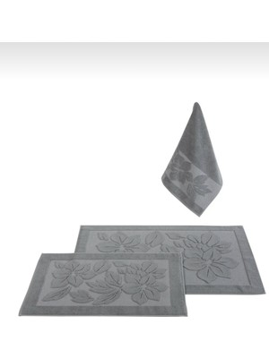Handanca Derya Antrasit 3'lü Paspas Takımı 50X90-50X70-60X95