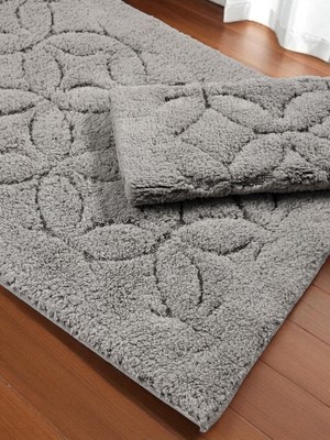 Handanca Avenraa Pamuklu Banyo Paspas Takımı (60X100)(50X60)GRI+-