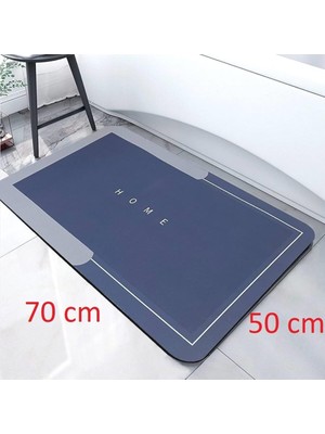 Handanca (70X50 Büyük Boy) Kauçuk Tabanlı Kaydırmaz, Hızlı Kuruyan, Banyo Lavabo Abdest Paspası