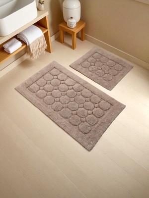 Handanca Aeryaa Pamuklu Banyo Paspas Takımı (60X100)(50X60)KAHVE+