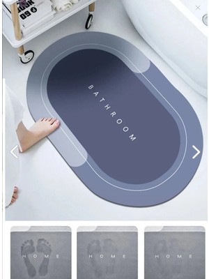 Handanca Sihirli Su Emici Banyo Paspası Kaymaz Tabanlı Abdest Paspası 3,5 mm 40X60 Bnypsps