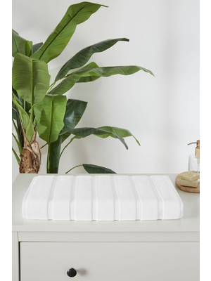 PremiumPort Organik Stripe Banyo Paspası 60X100 Cm, Yumuşak ve Şık Tasarım