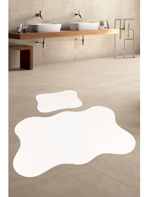 PremiumPort Büyük Ebat Banyo Paspası Seti, Kaymaz Taban, 2'li, 80X140 ve 50X70 cm