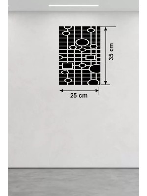 Siv Ticaret Mey Ithalat® Modern Geometrik Desenli Ahşap Duvar Tablosu - 25X35 cm Dekoratif Pano