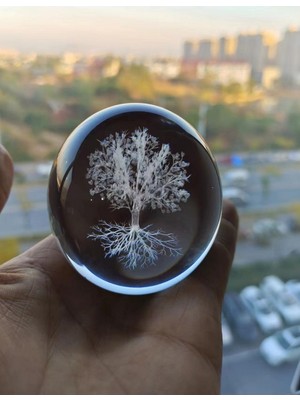 baytoptan Ağaç Renk Değiştiren Işıklı Cam Küre 8cm