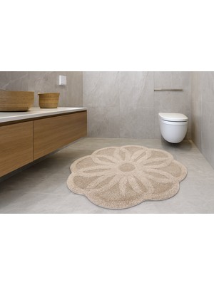 PremiumPort Renkli 120X120 Royal Tuft Papatya Desenli Yatak Örtüsü