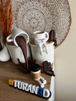 Handanca Kahve Köşesi Dekoratif 5’li Figür Seti – Eğlenceli Tasarım