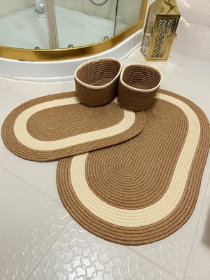 Handanca Jüt , Hasır ,banyo Paspas Takımı, Banyo Sepet Takımı, Klozet Takımı