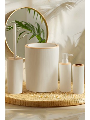 PremiumPort Pratik ve Şık 4'lü Banyo Seti, Temizlik ve Düzen Sağlar