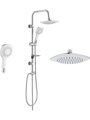 Urfakent 5+1 Fonksiyonlu Duş Robotu Tepe Duş Seti Duş Başlığı Sistemi Seti Yağmurlama Duş Robotu