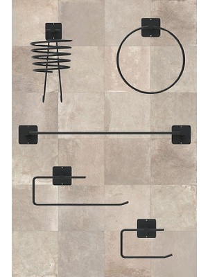 PremiumPort Pratik 5’li Set: Saç Kurutma Makinesi, Havlu ve Peçete Askısı