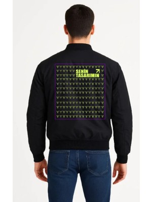 Efnaz Style Arka Bomber Ceket - Siyah