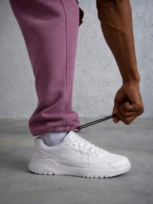 Efnaz Style Erkek Baggy Alt Eşofman - Gül Kurusu