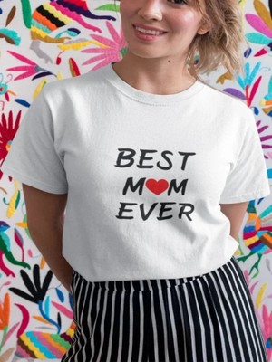 Efnaz Style Unisex Bisiklet Yaka Baskılı Oversize T-Shirt - Beyaz
