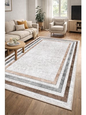 Lioara Home Modern Dijital Baskı Halı |  Yıkanabilir Kaymaz Taban Salon & Yatak Odası Halısı