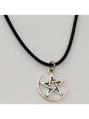 Tamgacrafts Hilal Ay Yıldız Mini Kolye Gümüş Metal Zarif