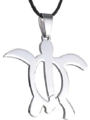 Tamgacrafts Caretta Caretta Deniz Kaplumbağası Paslanmaz Çelik Kolye Deri Kayış Veya Zincir