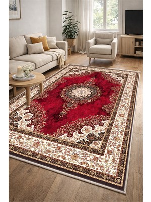 Lioara Home Modern Dijital Baskı Halı |  Yıkanabilir Kaymaz Taban Salon & Yatak Odası Halısı