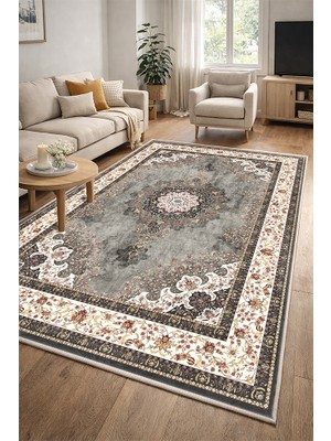 Lioara Home Modern Dijital Baskı Halı |  Yıkanabilir Kaymaz Taban Salon & Yatak Odası Halısı