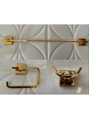 PremiumPort Şık ve Fonksiyonel Banyo Seti, Havluluk, Askılık ve Tuvalet Kağıtlığı ile Tamamlayıcı Ürün