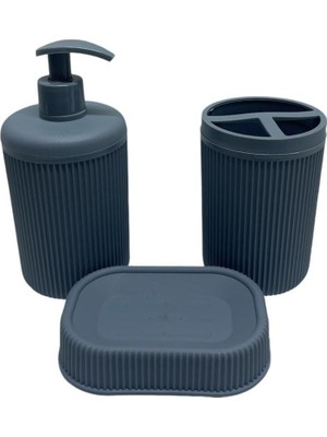 PremiumPort Pratik ve Şık 3'lü Banyo Seti, Temizlik ve Konfor Için Ideal Seçenektir