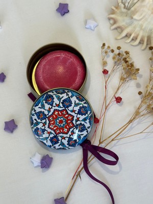 Özgürce Çinili Desenli Metal Kutu, Sabun, Anahtarlık, Mum ve Takı Saklama