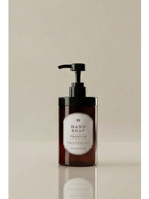 PremiumPort 400 ml Amber Sıvı Sabunluk, Mutfak ve Banyo Için Şık Şişe