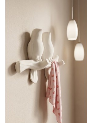 Özgürce 3D Kuş Duvar Askısı, Dekoratif Çanta ve Anahtarlık Tutucu, 17X17 cm