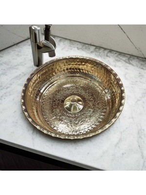 PremiumPort Lüx Bakır Hamam Tası, Osmanlı Stil, Geleneksel Türk Hamamı Tasarımı
