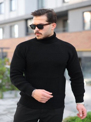 Efnaz Style Erkek Boğazlı Örme Kazak