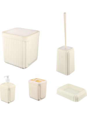PremiumPort Şık ve Kullanışlı 5 Parça Banyo Seti, Evinizde Pratiklik Sağlar