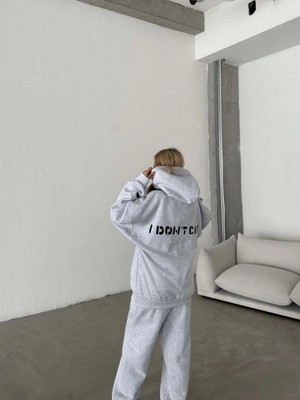 Efnaz Style Nakış Işlemeli Üç Iplik Sweat Takım- Gri