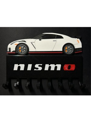 Özgürce Nissan Gt-R R35 Temalı Dekoratif Duvar Askısı ve Anahtarlık Seti