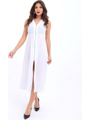 Efnaz Style 6510 Elbise-Beyaz
