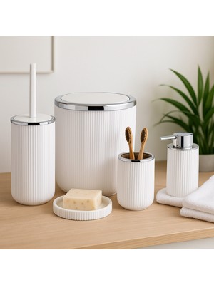 PremiumPort Yüksek Kaliteli 5 Parça Banyo Seti, Şık ve Işlevsel Tasarım