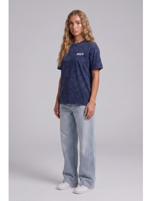 Backlain Mod Style Unisex Oversize Tişört Palm Ağaç Baskılı Vintage Stil