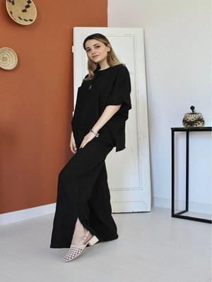 Efnaz Style Siyah V Yaka Takım