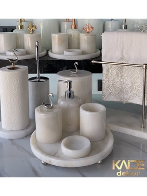 PremiumPort Şık ve Dayanıklı Mermer Banyo Seti, Zarif Tasarım ve Yüksek Kalite