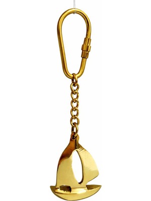 Özgürce Şık Yelkenli Tasarımlı Pirinç Anahtarlık, Zarif ve Dayanıklı Tasarım