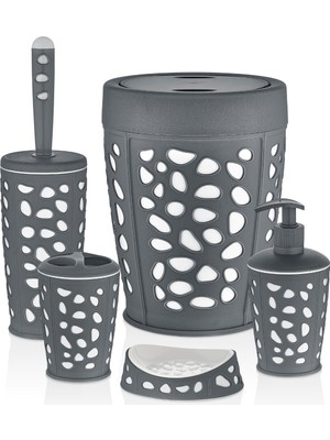 PremiumPort Şık ve Modern 5'li Banyo Seti, Rahatlık ve Estetik Sunar