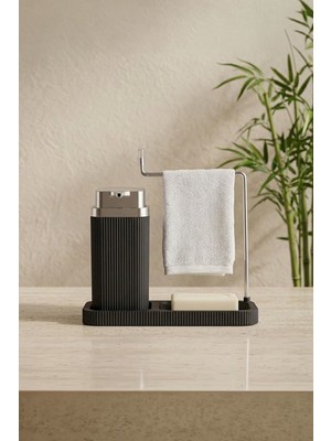 PremiumPort Şık Siyah Kare Lavabo Düzenleyici, Banyo Organizasyonu Için Ideal