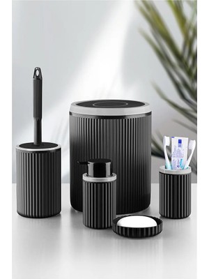 Koçtaş 5 Li Banyo Seti Siyah